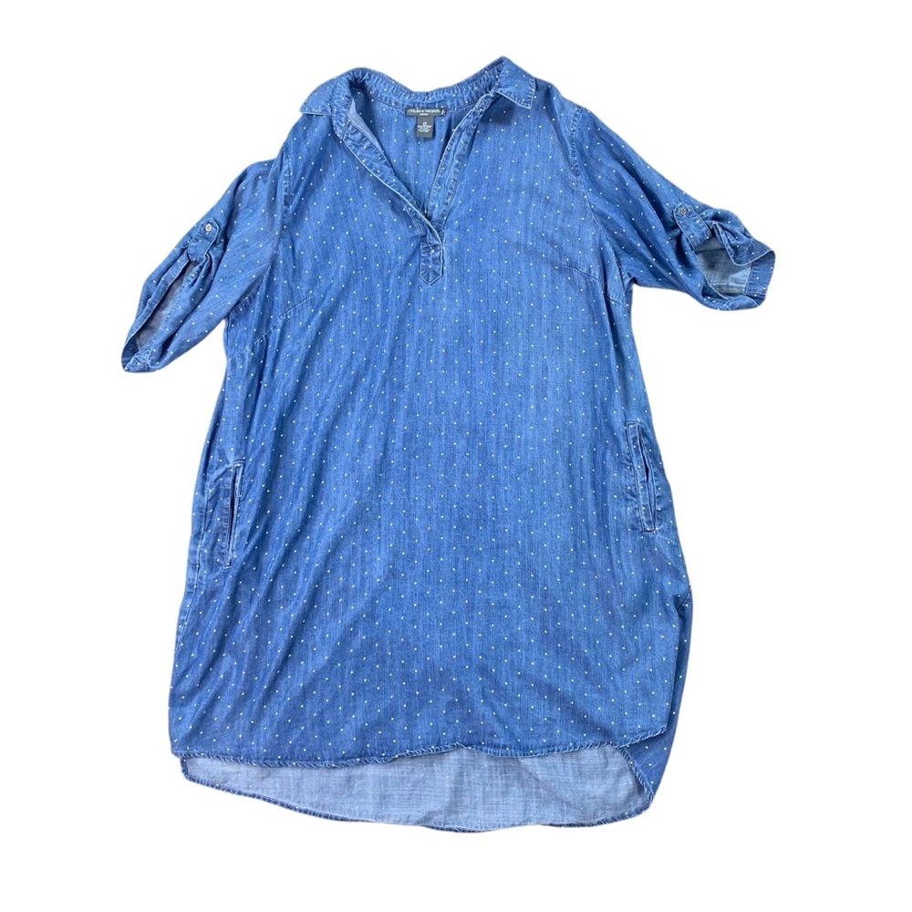 Woman’s Chelsea & Theodore denim shirt dress size 2X